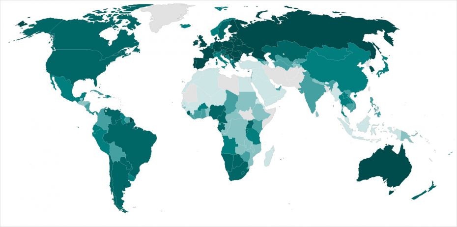 The test tells you which country you should be based on the amount of alcohol you consume annually