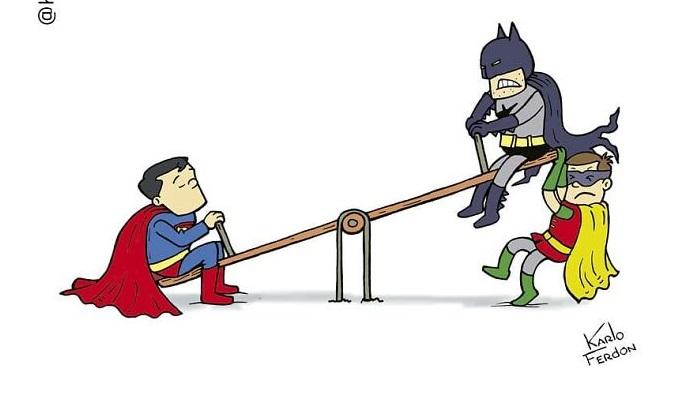 (photo) And superheroes have free time.