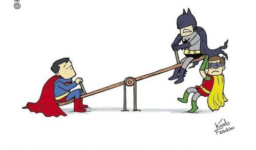 (foto) Și supereroii au timp liber.