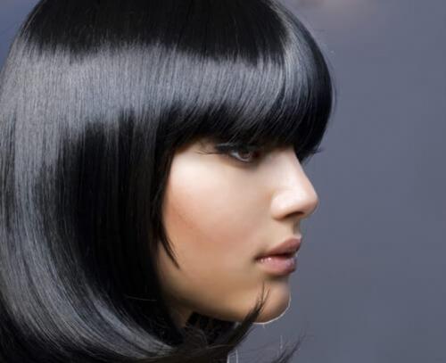 Black dyed hair and thick bangs are no longer fashionable.