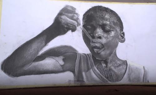 (photo, video) A Lagos tattoo artist has become popular with his realistic paintings.